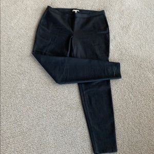 Women’s black denim waxed pants